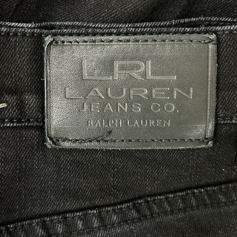 Ralph Lauren Straight Jeans Women’s size 12 Black Mid-Rise Pockets Denim Jeans - Picture 12 of 16